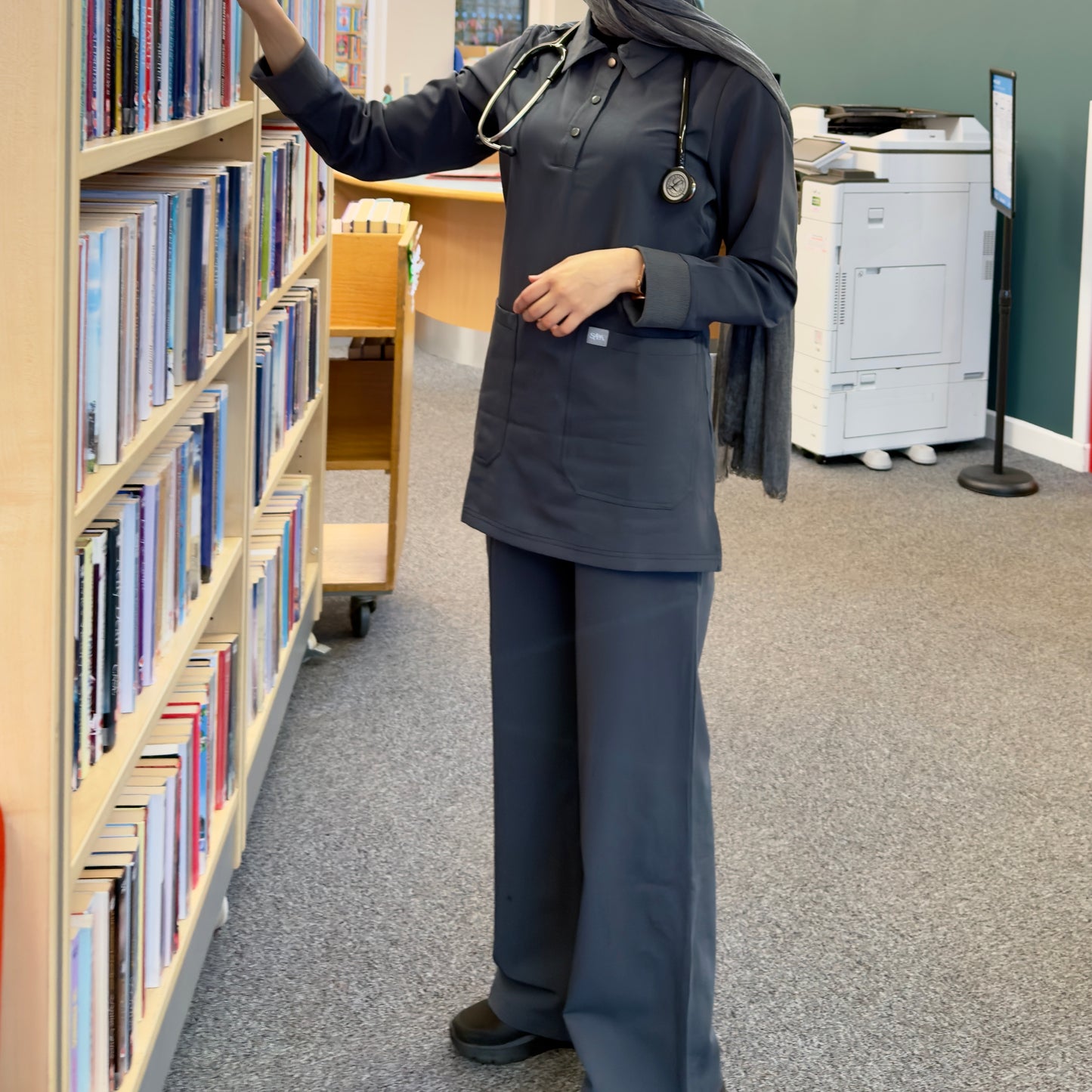 Women’s Smokey Grey Scrubs Set